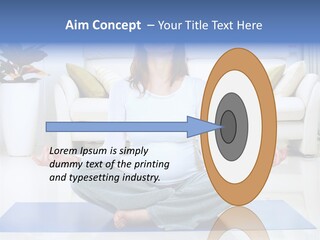 Woman Meditating PowerPoint Template