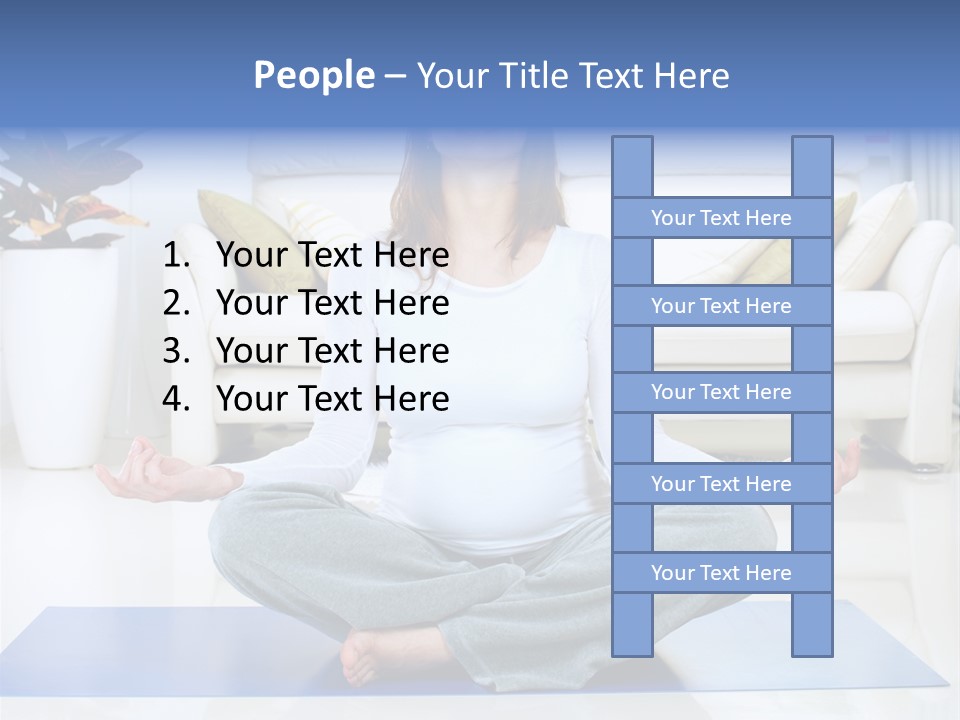 Woman Meditating PowerPoint Template