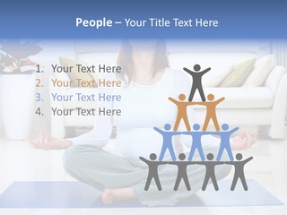 Woman Meditating PowerPoint Template