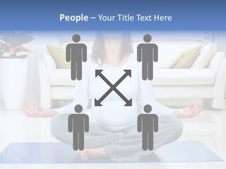 Woman Meditating PowerPoint Template