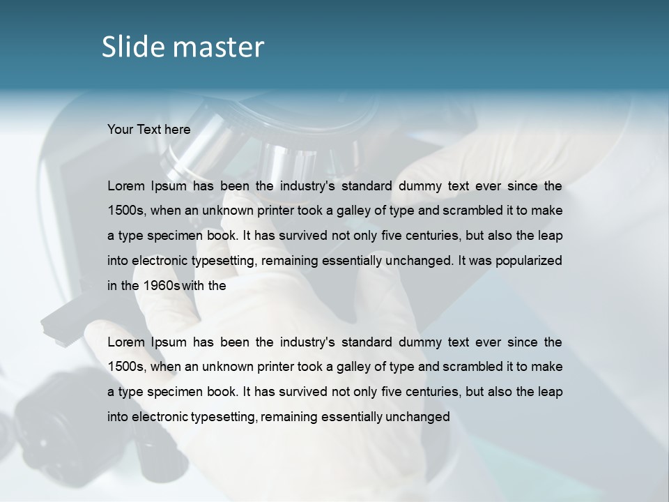 Examination Under A Microscope PowerPoint Template