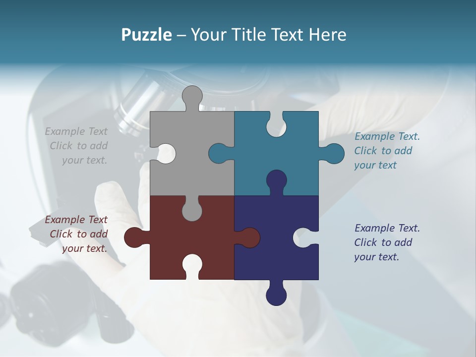Examination Under A Microscope PowerPoint Template
