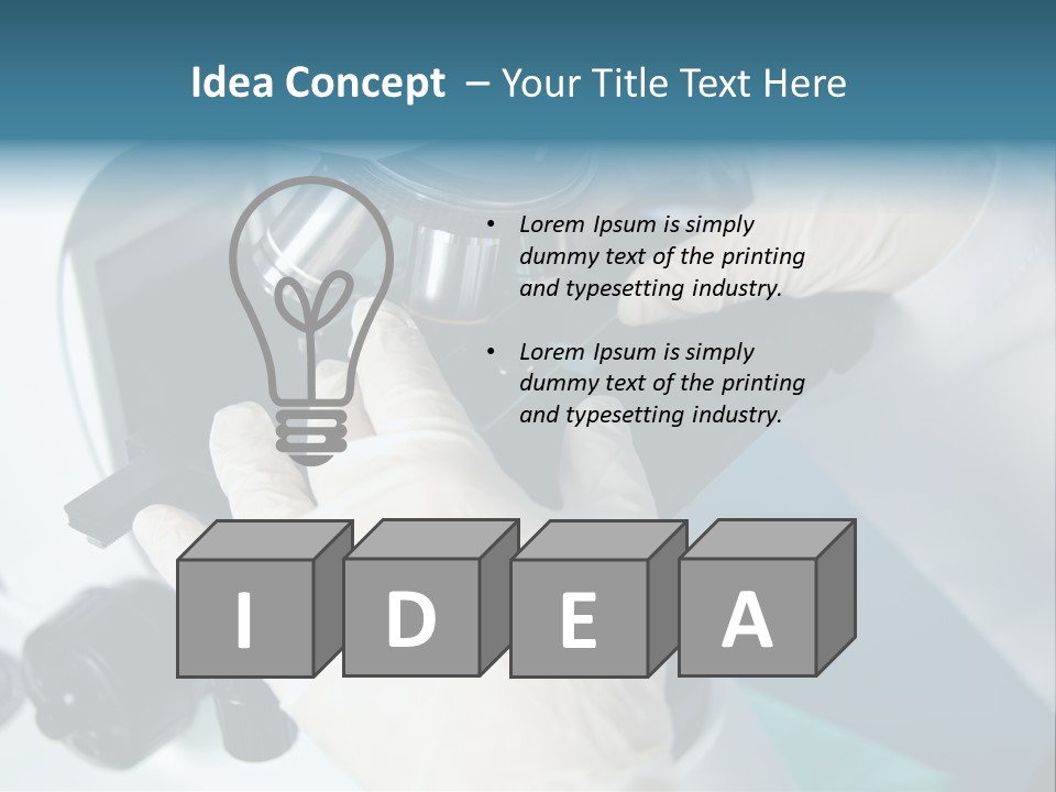 Examination Under A Microscope PowerPoint Template