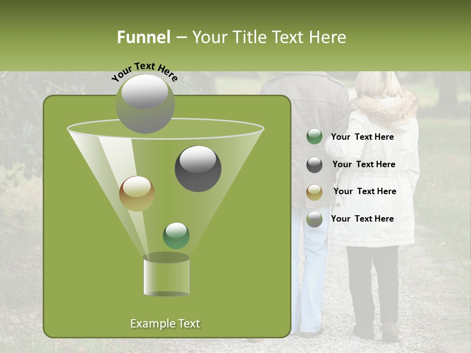 Couple On A Walk With The Dog PowerPoint Template