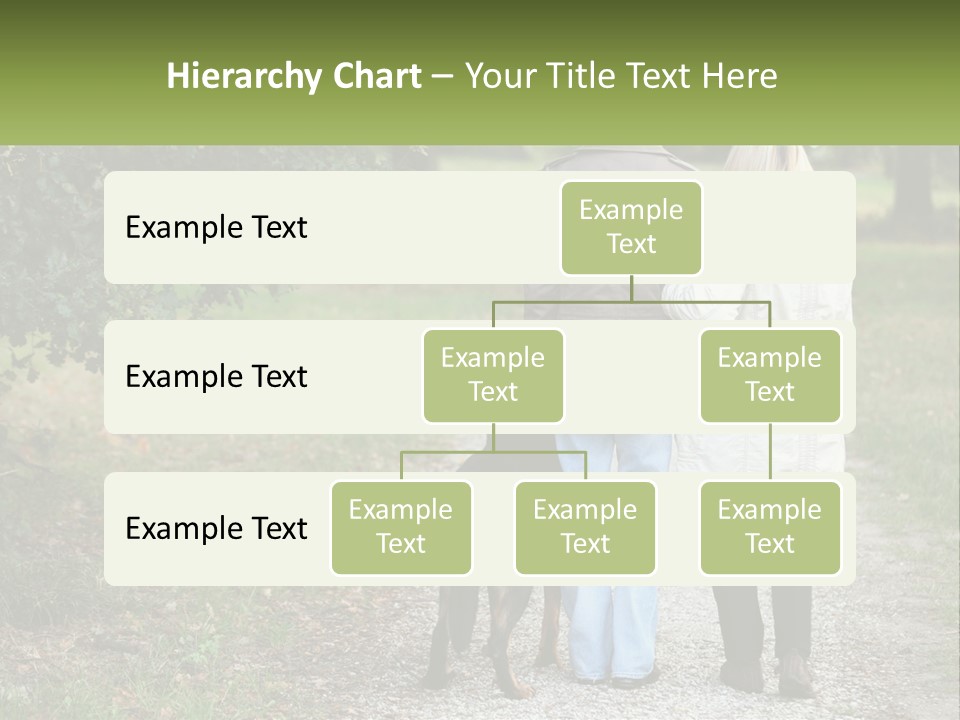 Couple On A Walk With The Dog PowerPoint Template