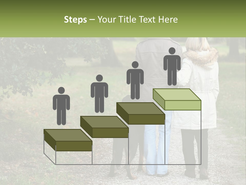 Couple On A Walk With The Dog PowerPoint Template