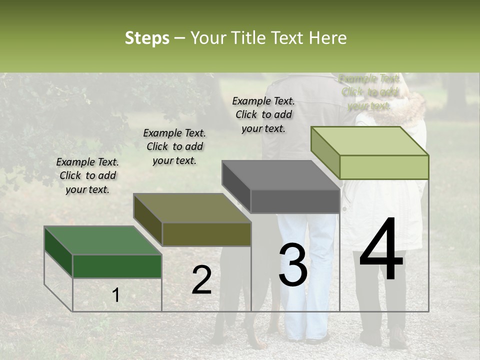 Couple On A Walk With The Dog PowerPoint Template