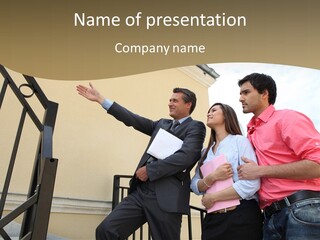 Realtor Shows The House PowerPoint Template