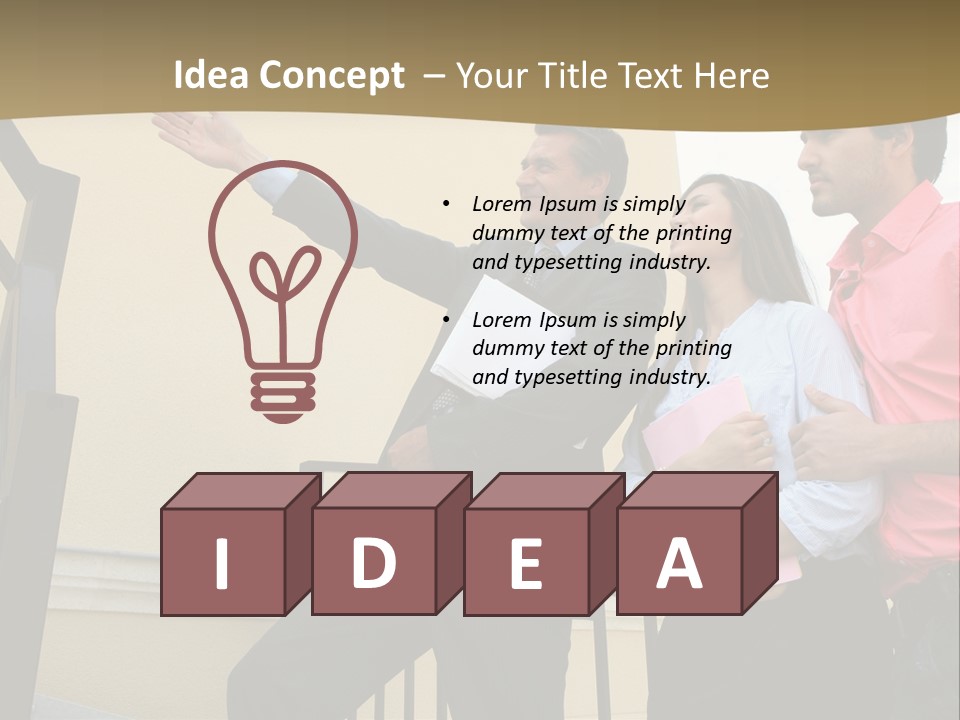 Realtor Shows The House PowerPoint Template