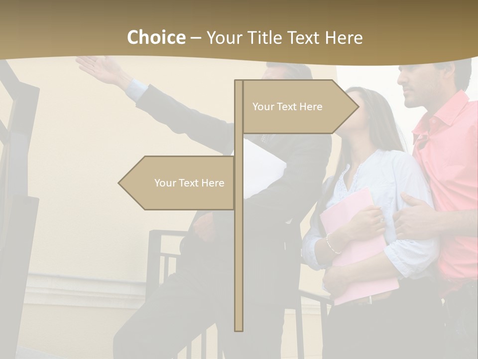 Realtor Shows The House PowerPoint Template