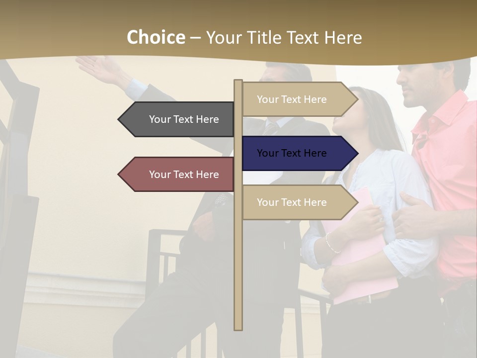 Realtor Shows The House PowerPoint Template