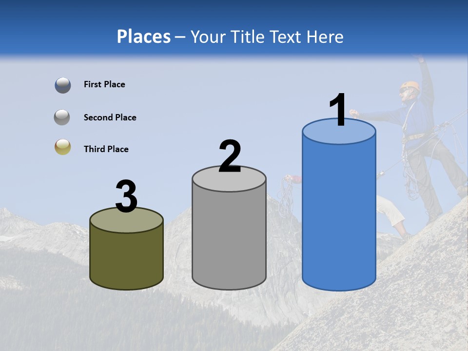 Climbing The Mountain PowerPoint Template