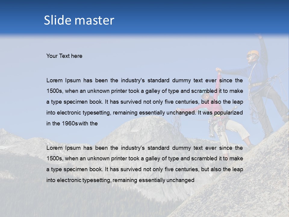 Climbing The Mountain PowerPoint Template