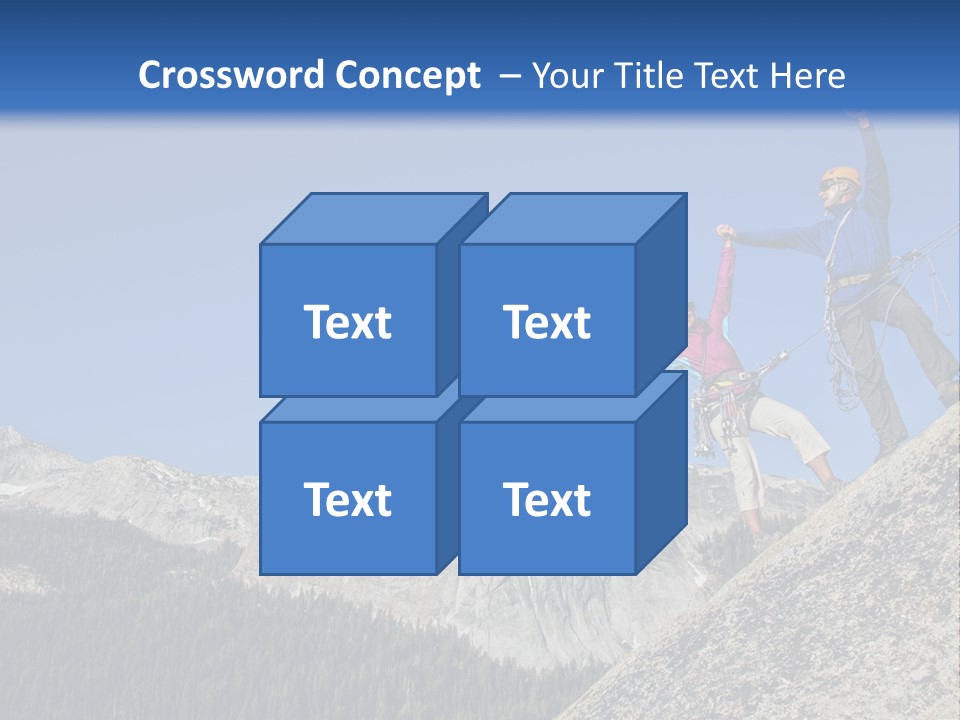 Climbing The Mountain PowerPoint Template