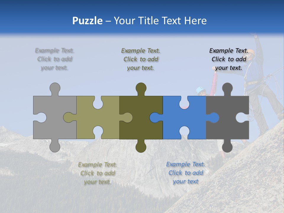 Climbing The Mountain PowerPoint Template