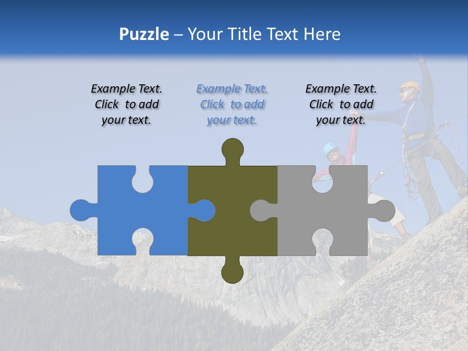 Climbing The Mountain PowerPoint Template