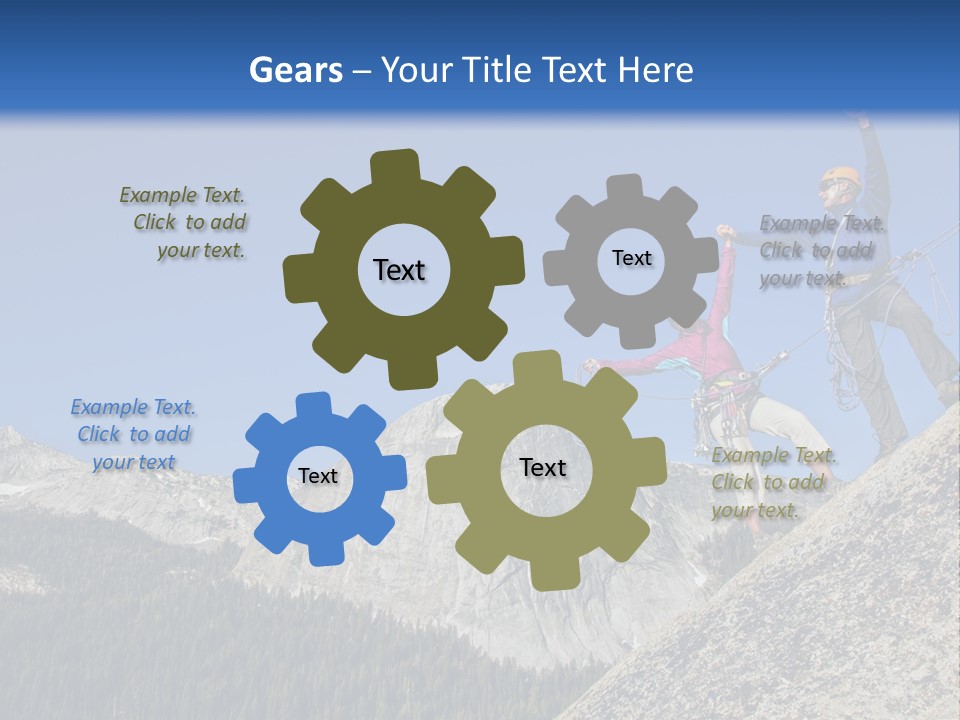 Climbing The Mountain PowerPoint Template