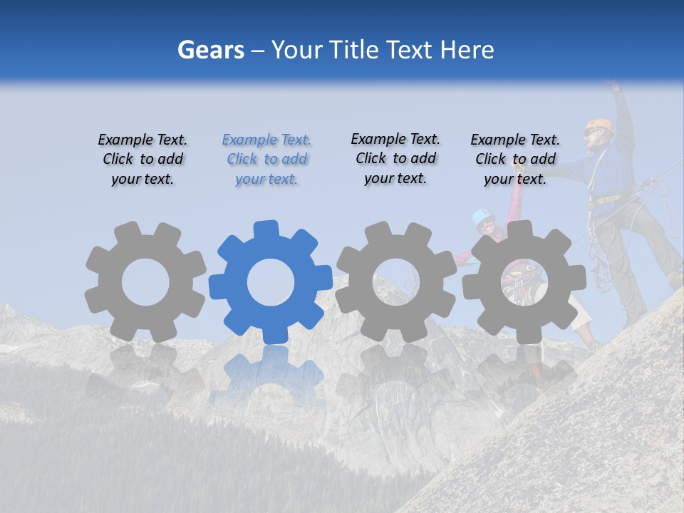 Climbing The Mountain PowerPoint Template