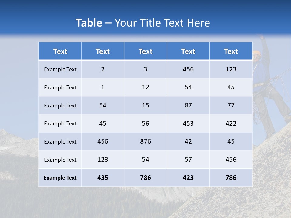 Climbing The Mountain PowerPoint Template