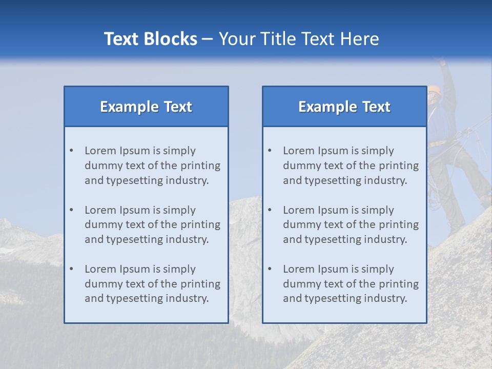 Climbing The Mountain PowerPoint Template
