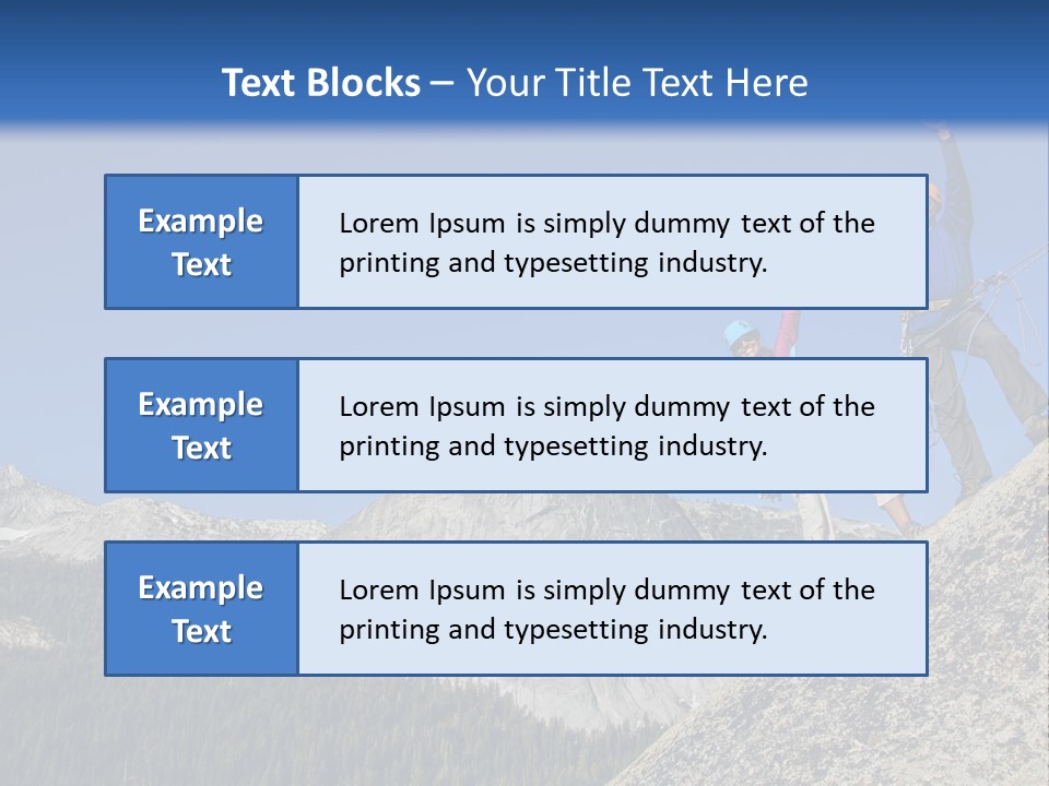 Climbing The Mountain PowerPoint Template