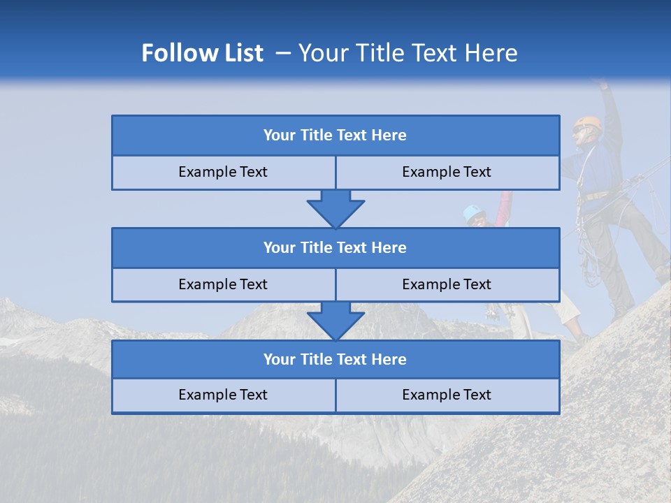 Climbing The Mountain PowerPoint Template