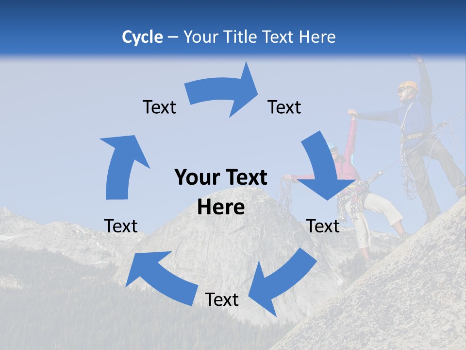 Climbing The Mountain PowerPoint Template