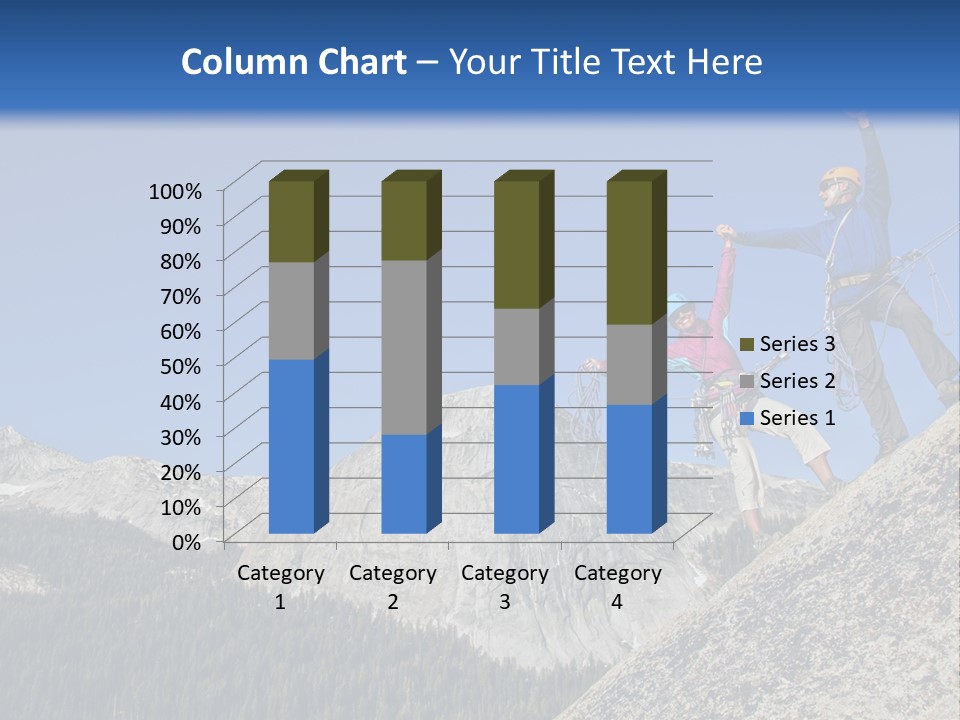 Climbing The Mountain PowerPoint Template