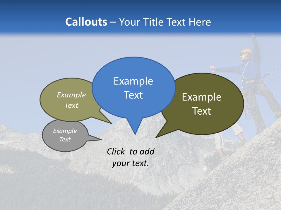 Climbing The Mountain PowerPoint Template