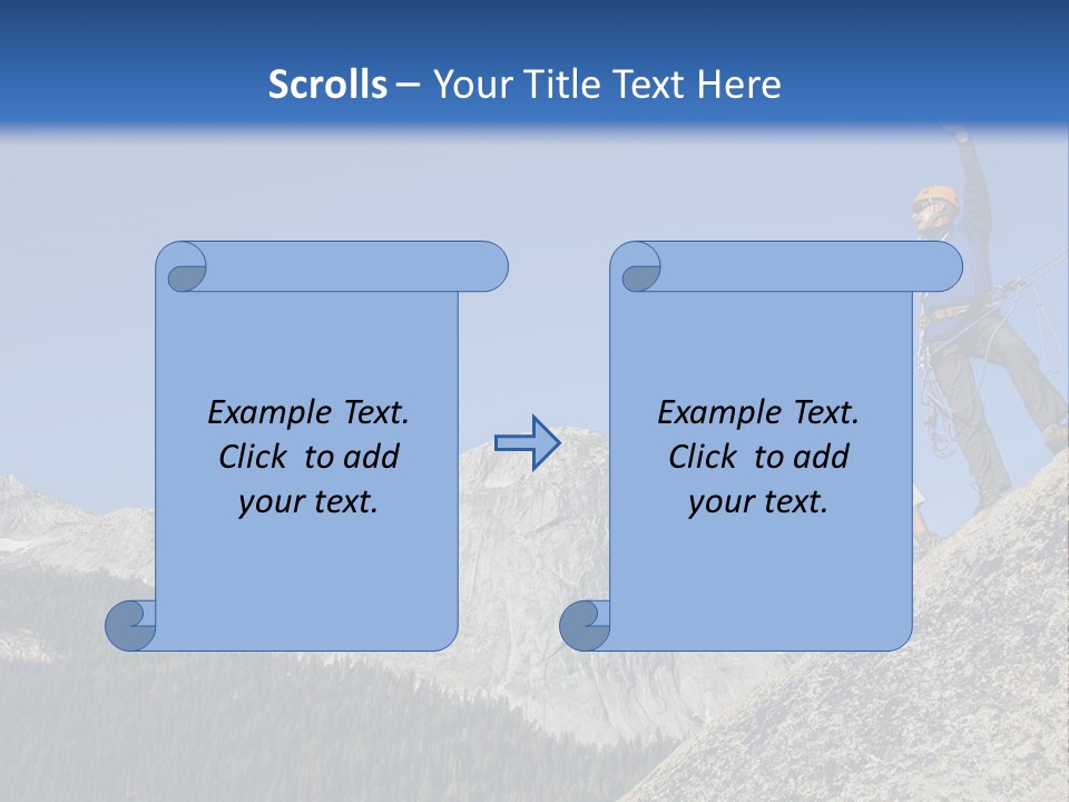 Climbing The Mountain PowerPoint Template