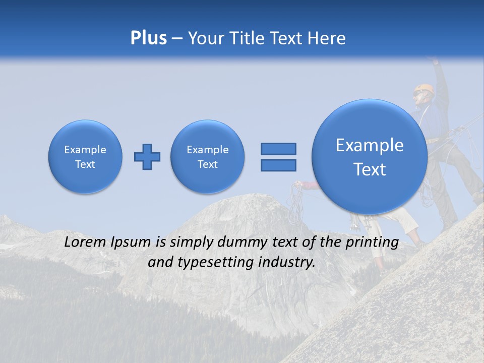 Climbing The Mountain PowerPoint Template