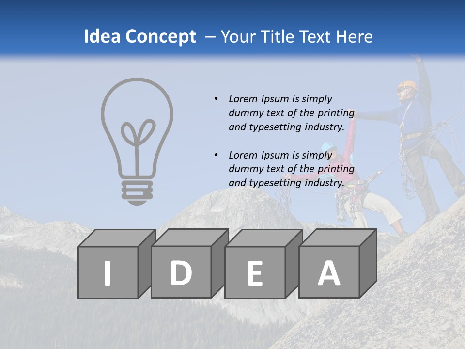 Climbing The Mountain PowerPoint Template