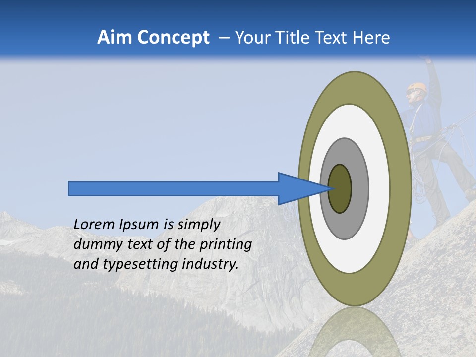 Climbing The Mountain PowerPoint Template