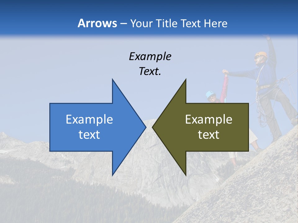 Climbing The Mountain PowerPoint Template