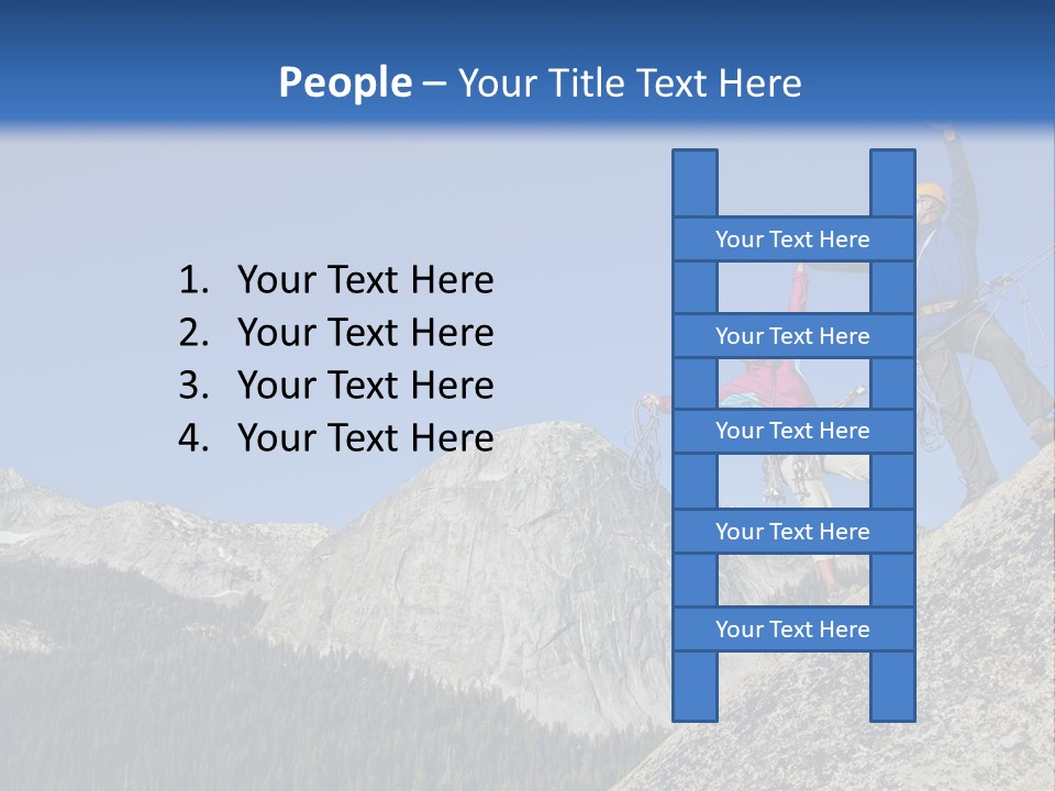 Climbing The Mountain PowerPoint Template
