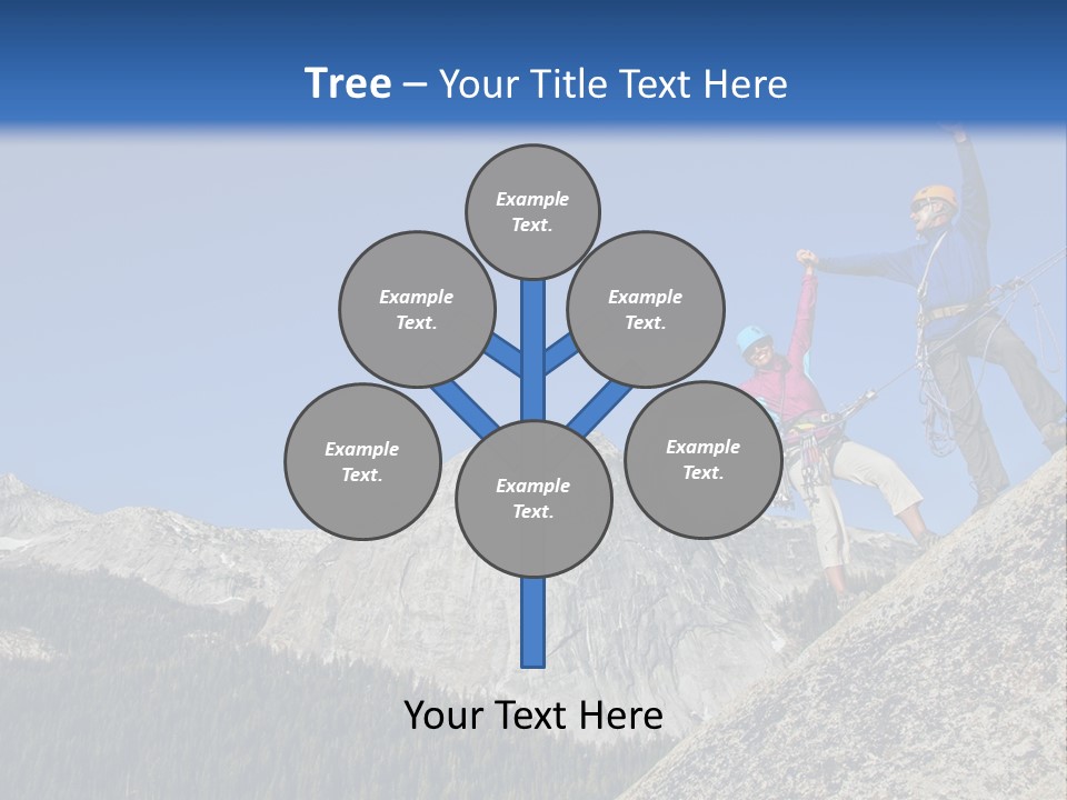 Climbing The Mountain PowerPoint Template