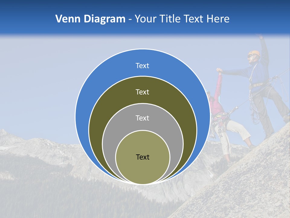 Climbing The Mountain PowerPoint Template