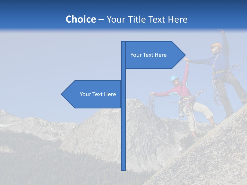 Climbing The Mountain PowerPoint Template