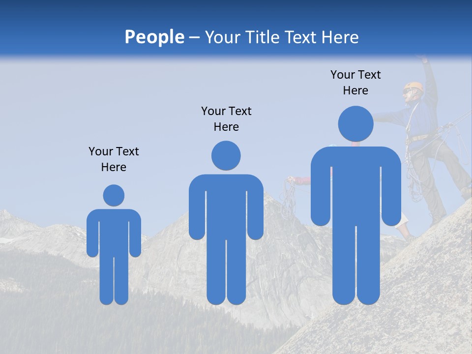 Climbing The Mountain PowerPoint Template