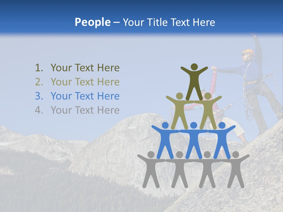 Climbing The Mountain PowerPoint Template