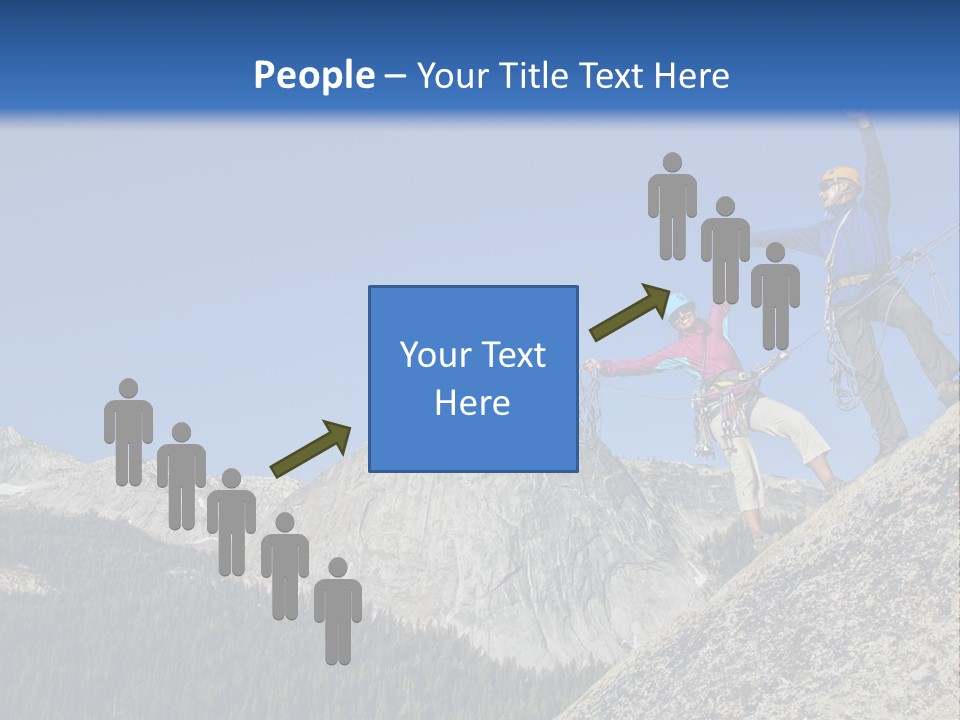 Climbing The Mountain PowerPoint Template