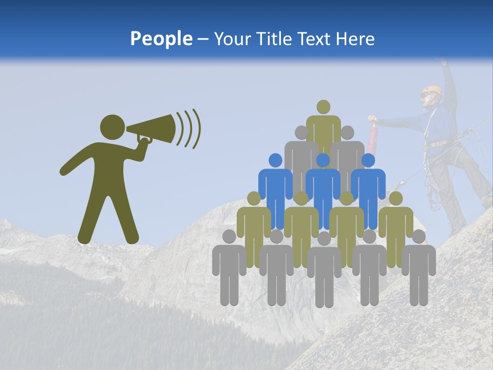 Climbing The Mountain PowerPoint Template