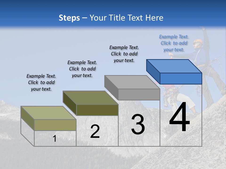 Climbing The Mountain PowerPoint Template