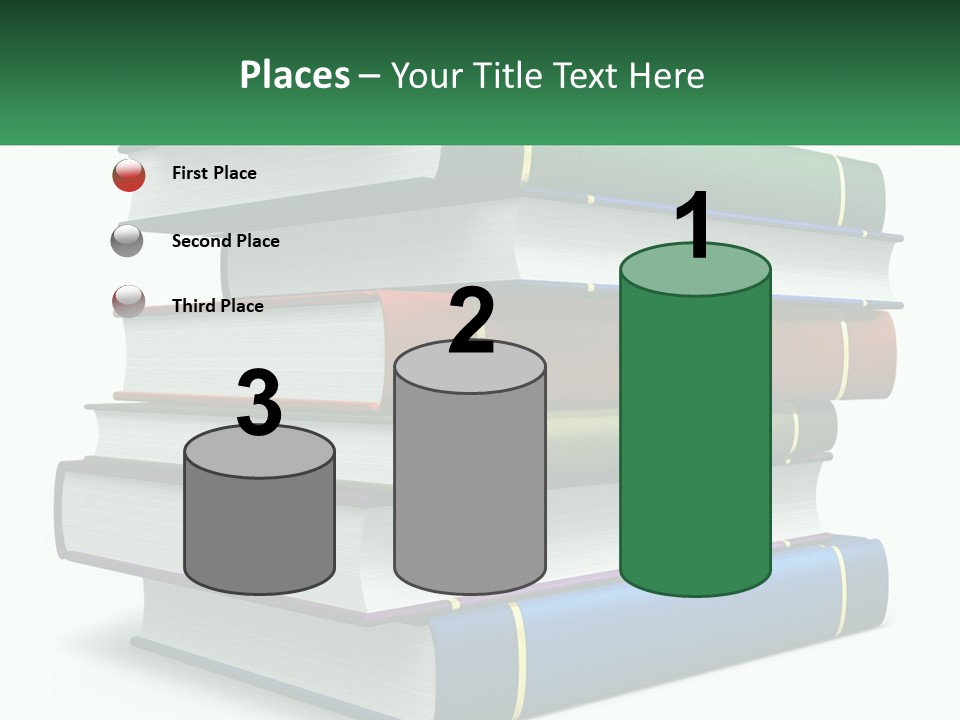 A Stack Of Books PowerPoint Template