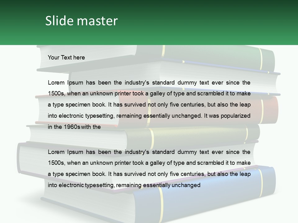 A Stack Of Books PowerPoint Template
