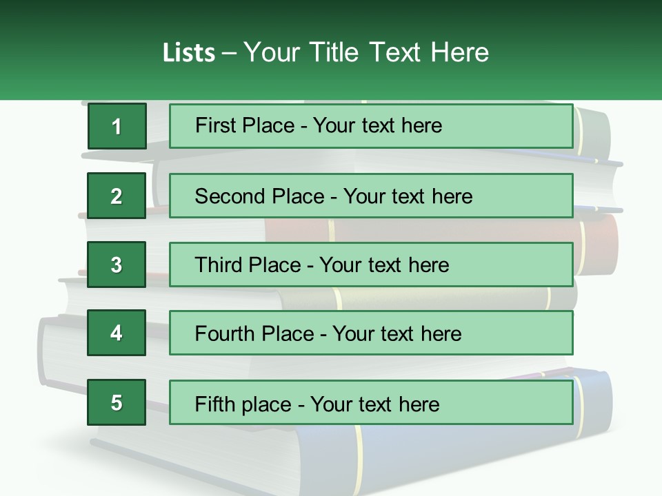 A Stack Of Books PowerPoint Template