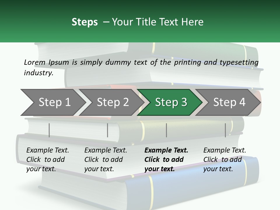 A Stack Of Books PowerPoint Template