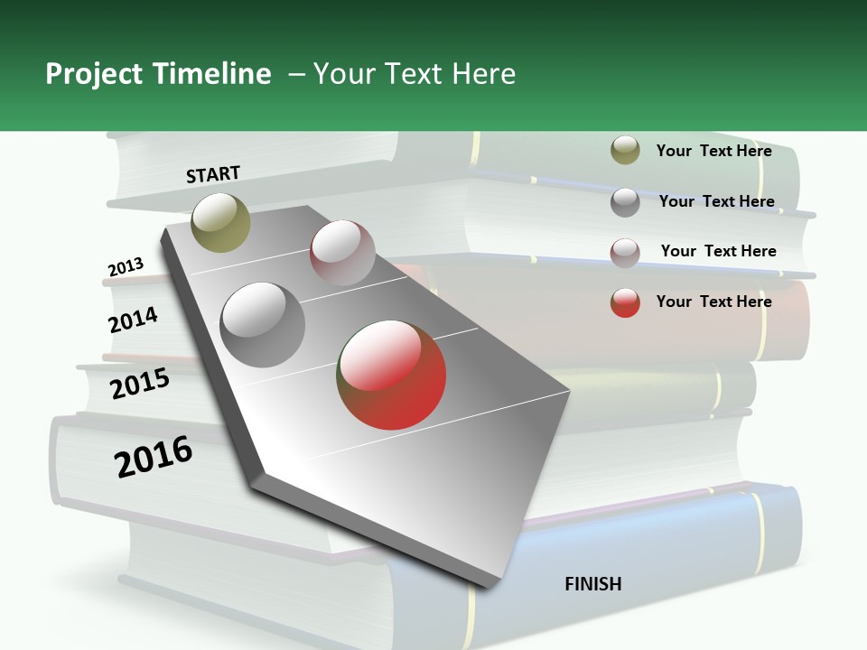 A Stack Of Books PowerPoint Template