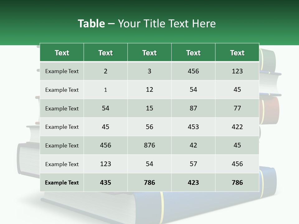 A Stack Of Books PowerPoint Template