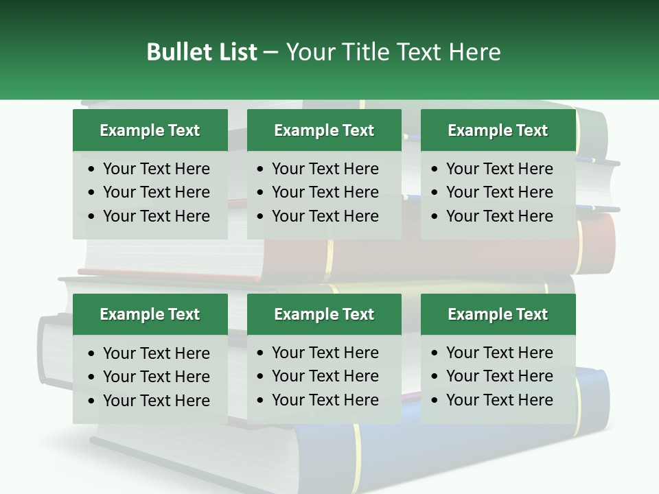 A Stack Of Books PowerPoint Template